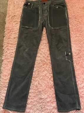 Rare Element Grey Stitched Corduroy Pants Rare W 36 L 34